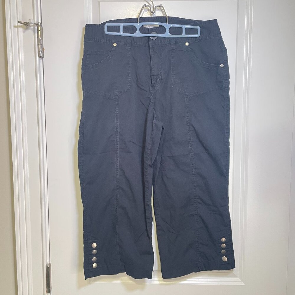 Women's Size 10 Christopher & Banks Navy Cargo Capris